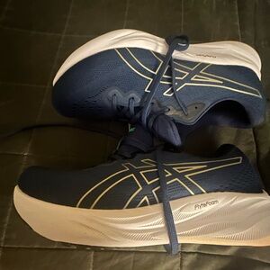 ASICS Men's Blue and White Athletic Shoes